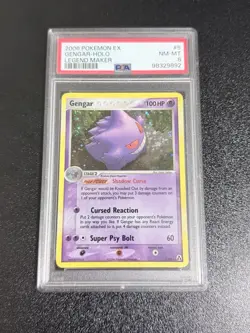 Pokemon Gengar TCG Legend Maker Holo Rare Card 5/92 PSA 8 - Image 1