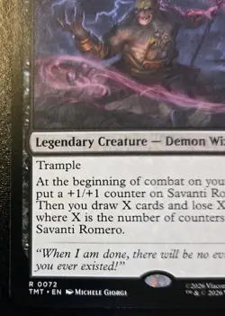 Savanti Romero, Time's Exile 0072 Rare Teenage Mutant Ninja Turtles MTG - Image 4