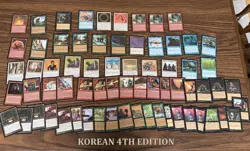 Magic MTG Korean 4th Edition (BB) 68 cards very little duplicates NM-MP! - Image 1