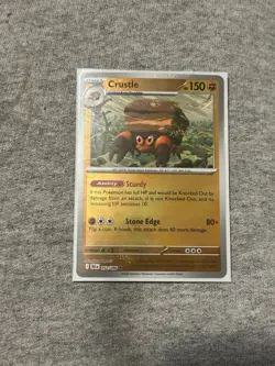 2025 TCG Pokemon Crustle 052/086 Master Ball Paterrn Reverse Holo Black Bolt - Image 1