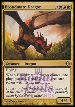 Broodmate Dragon 1x FOIL ALA MTG Shards of Alara Rare MINT black red green - Image 1