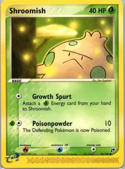 Pokemon TCG Shroomish 78/100 Sandstorm LP - Image 1