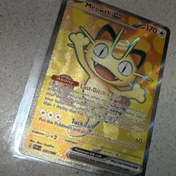 Pokemon Meowth EX Full Art Holo 170 HP TCG Cat 107/088 English - Image 2