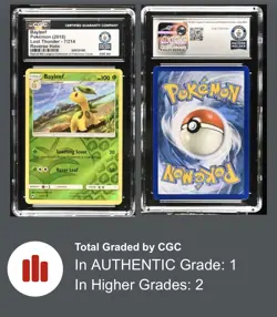 WORLD RECORD POKEMON BAYLEEF Reverse Holo 1 OF 1 Lost Thunder 7/214 - Image 1