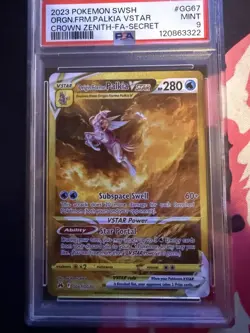 2023 Graded PSA 9.0 Origin Forme Palkia Vstar GG67 Pokemon Crown Zenith - Image 1