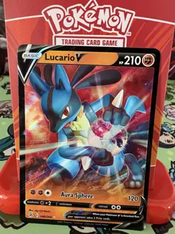 Pokemon Lucario V 146/264 Fusion Strike Ultra Rare Holo NM - Image 1