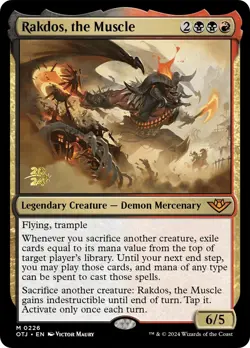 MTG Rakdos, the Muscle [Outlaws of Thunder Junction Prerelease Promos] Foil Near - Image 1
