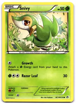 SNIVY RC1/RC25 HOLO COMMON LEGENDARY TREASURES: RADIANT COLLECTION POKEMON MP - Image 1