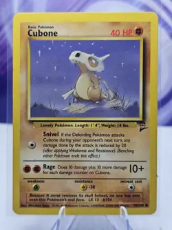 Cubone 70/130 Common Base Set 2 Pokemon Vintage WOTC LP - Image 1