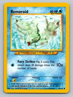 Pokemon Basic Remoraid Neo Destiny 80/105 Common Unlimited LP - Image 1