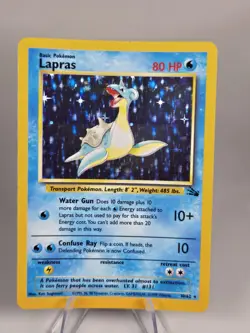 Lapras 10/62 Holo Rare Fossil Pokemon Unlimited Holo - Image 1