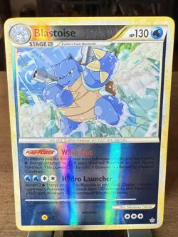 Pokemon Blastoise Unleashed 13/95 Reverse Holo Rare English - NM - Image 1