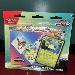NEW Pokemon TCG Prismatic Evolutions Tech Sticker Collection Leafeon Sealed - Image 1