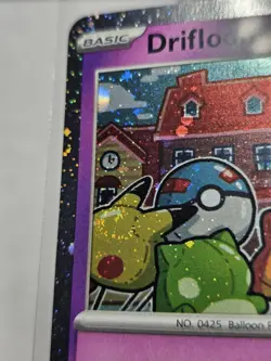 Pokemon TCG Drifloon 005 Me: Mega Evolution Black Star Promo Cosmos Holo SWIRL - Image 3