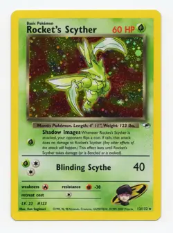 Pokemon TCG Gym Heroes Scyther Holo Unlimited NM- - Image 1