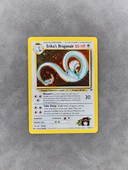 Pokemon TCG Erika’s Dragonair 4/132 🌀SWIRL Holo Unlimited WOTC Gym Heroes - NM - Image 1