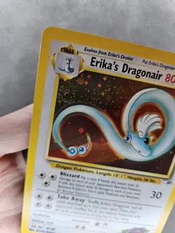 Pokemon TCG Erika’s Dragonair 4/132 🌀SWIRL Holo Unlimited WOTC Gym Heroes - NM - Image 3