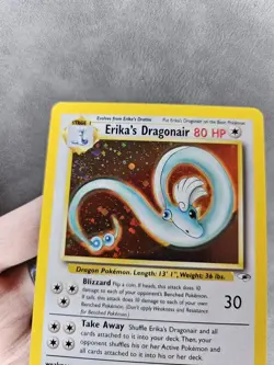 Pokemon TCG Erika’s Dragonair 4/132 🌀SWIRL Holo Unlimited WOTC Gym Heroes - NM - Image 4