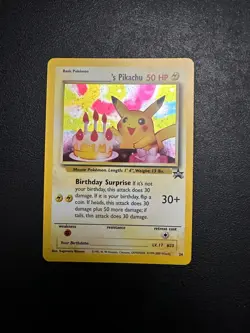 Pokemon Birthday Pikachu holofoil Black Star promo #24 - Image 2