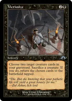 MTG Victimize (Retro) [Modern Horizons 3] Foil Near Mint Magic - Image 1