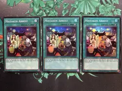 3x Yu-Gi-Oh! Mistaken Arrest OP29-EN009 Super Rare Near Mint - Image 1
