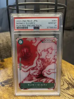2023 ONE PIECE JAPANESE FILM RED: ENCORE PACK #061 MONKEY D. LUFFY PSA 10 - Image 1