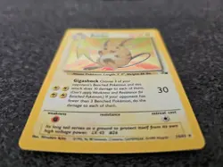 RAICHU 1999 Pokemon Fossil Unlimited Edition Holo Rare Card #14/62 - Image 5
