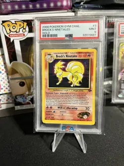 PSA 9 Brock's Ninetales Holo 3/132 Gym Challenge 2000 Pokemon Card - Image 1