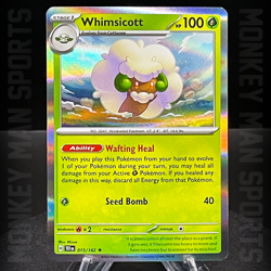 015/162 WHIMSICOTT | RARE HOLO | TEMPORAL FORCES POKEMON CARD - Image 1