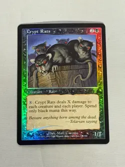 MTG FOIL Crypt Rats 7th Edition Magic the Gathering - Image 1