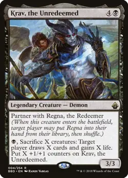 Krav, the Unredeemed 4 Rare Battlebond Magic: The Gathering Near Mint - Image 1