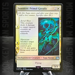 Magic MTG Final Fantasy - Summon: Primal Garuda - FIN U 0037 FOIL MINT - Image 1