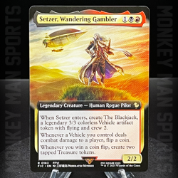 Magic MTG Final Fantasy - Setzer, Wandering Gambler - FIC R 0183 EXTENDED ART - Image 1