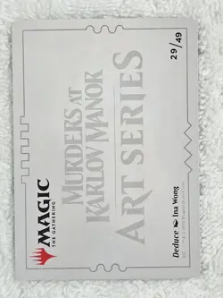 MTG Deduce Art Card #29 Murders at Karlov Manor Gold Signature NM - Image 3