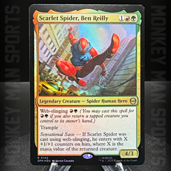 Magic MTG Spider-Man - Scarlet Spider, Ben Reilly - SPM R 0142 FOIL MINT - Image 1