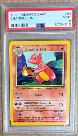 1999 Pokemon Base Set Charmeleon 24 PSA 9 - Image 1
