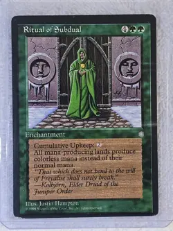 MTG Ritual of Subdual - Ice Age (ICE) 1995 Magic the Gathering Card Rare LP - Image 5