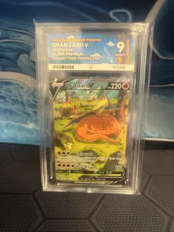 Pokemon TCG Charizard v SWSH260 Promo Card Ace Grading 9 Mint - Image 1