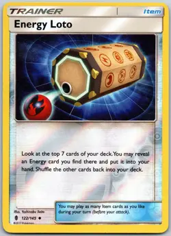 Energy Loto 122/145 Reverse Holo Uncommon Guardians Rising NM - Image 1