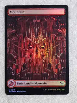 MTG Mountain #275 FOIL Full Art Murders at Karlov Manor Magic Card Land NM - Image 1