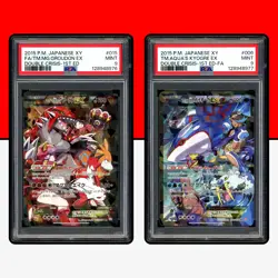 Pokemon PSA 9 SET Groudon Kyogre EX Team Aqua's Magma's 015/034 006/034 CP1 - Image 1