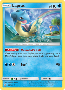 Lapras 36/236 UC Unified Minds Pokemon Reverse Holo NM/M - Image 1