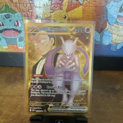 2025 Pokemon Destined Rivals Team Rocket's Mewtwo ex #240/182 - Image 1