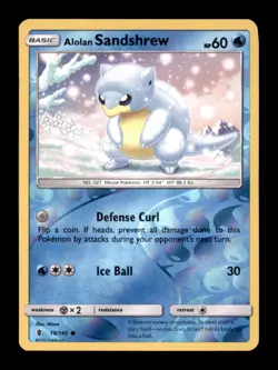 ALOLAN SANDSHREW 19/145 C GUARDIANS RISING POKEMON REVERSE HOLO NM/M - Image 1