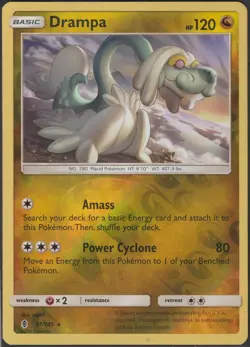 Drampa 97/145 - Guardians Rising - Rare - Reverse Holo - Pokemon - LP/NM - Image 1