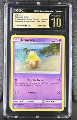 Drowzee *CGC PRISTINE 10* Holo *Classic Collection* #11 *2023* Pokemon - Image 1