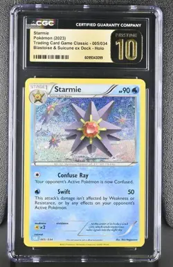 Starmie *CGC PRISTINE 10* Holo *Classic Collection* #5 * Pokemon - Image 1