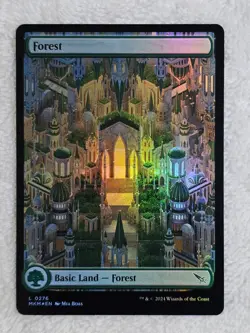 MTG Forest #276 FOIL Full Art Murders at Karlov Manor Magic Card Land NM - Image 1
