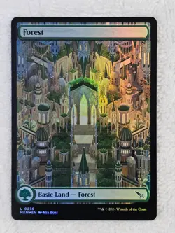 MTG Forest #276 FOIL Full Art Murders at Karlov Manor Magic Card Land NM - Image 2