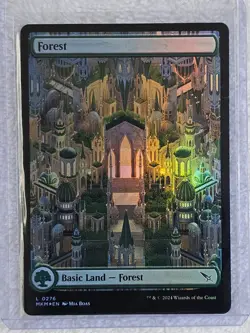 MTG Forest #276 FOIL Full Art Murders at Karlov Manor Magic Card Land NM - Image 4
